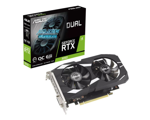Видеокарта ASUS RTX3050 DUAL OC 6GB, GDDR6/96-bit Видеокарта ASUS RTX3050 DUAL OC 6GB, GDDR6/96-bit