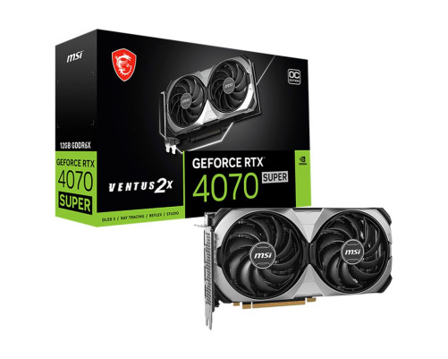 Видеокарта MSI  RTX4070 SUPER VENTUS 2X OC 12GB, GDDR6X/192-bit