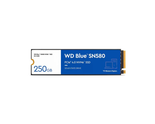 Твердотельный накопитель Western Digital Blue SN580 WDS250G3B0E, 250GB, M.2 2280 Твердотельный накопитель Western Digital Blue SN580 WDS250G3B0E, 250GB, M.2 2280
