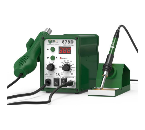 Паяльная станция BST-878D  2в1, LED-дисплей, 100-450С, 700Вт