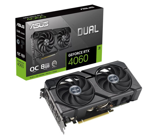 Видеокарта ASUS RTX4060 DUAL EVO OC 8GB, GDDR6/128-bit