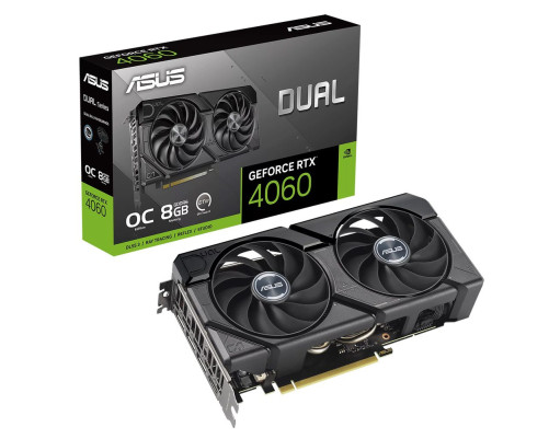 Видеокарта ASUS RTX4060 DUAL EVO OC 8GB, GDDR6/128-bit Видеокарта ASUS RTX4060 DUAL EVO OC 8GB, GDDR6/128-bit