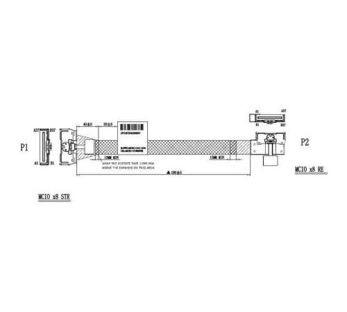 Кабель SuperMicro CBL-MCIO-1218M5RE-J
