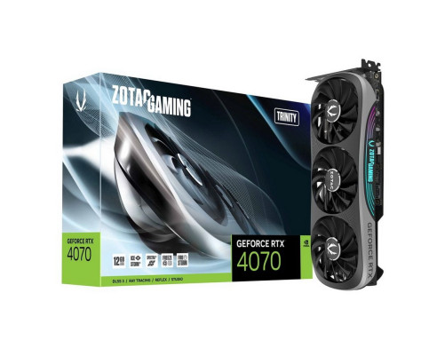 Видеокарта Zotac RTX4070 Trinity 12GB, GDDR6X/192-bit Видеокарта Zotac RTX4070 Trinity 12GB, GDDR6X/192-bit