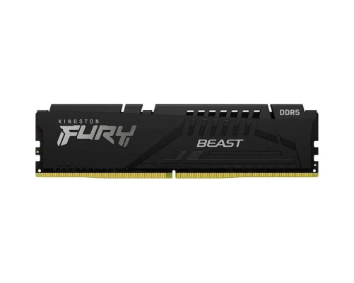 Модуль оперативной памяти Kingston 8GB DDR5 5200 DIMM FURY Beast Black EXPO Non-ECC, 1RX16 36-40-40 1.25V 288-pin 16Gbit Модуль оперативной памяти Kingston 8GB DDR5 5200 DIMM FURY Beast Black EXPO Non-ECC, 1RX16 36-40-40 1.25V 288-pin 16Gbit