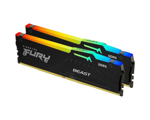 Модуль оперативной памяти Kingston 16GB DDR5-5600 (Kit of 2) FURY Beast RGB EXPO KF556C36BBEAK2-16 Модуль оперативной памяти Kingston 16GB DDR5-5600 (Kit of 2) FURY Beast RGB EXPO KF556C36BBEAK2-16