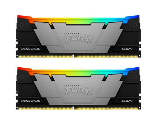 Модуль оперативной памяти Kingston 16GB DDR4 3200 FURY Renegade RGB Black XMP Non-ECC Unbuffered DIMM (Kit 2*8gb) 1RX8 16-18-18 1.35V 288-pin 8Gbit