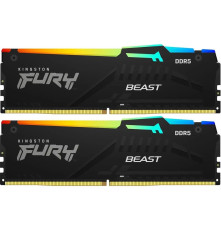 Модуль оперативной памяти Kingston 32GB DDR5 5600 DIMM FURY Beast Black RGB EXPO Non-ECC Unbuffered DIMM (Kit 2*16gb) 1RX8 36-38-38 1.25V 288-pin 16Gbit