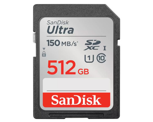 Карта памяти SDXC 512GB SanDisk Ultra SDSDUNC-512G-GN6IN Class 10 UHS-I Карта памяти SDXC 512GB SanDisk Ultra SDSDUNC-512G-GN6IN Class 10 UHS-I
