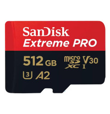Карта памяти microSDXC 512GB SanDisk Extreme Pro SDSQXCD-512G-GN6MA UHS-I U3 A2, с адаптером