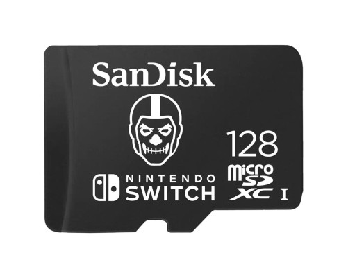 Карта памяти microSDXC 128GB SanDisk Nintendo Fortnite Edition Skull Trooper SDSQXAO-128G-GN6ZG Class 10 UHS-I, без адаптера Карта памяти microSDXC 128GB SanDisk Nintendo Fortnite Edition Skull Trooper SDSQXAO-128G-GN6ZG Class 10 UHS-I, без адаптера