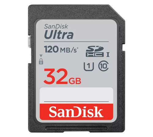 Карта памяти SDHC 32GB SanDisk Ultra SDSDUN4-032G-GN6IN Class 10 UHS-I