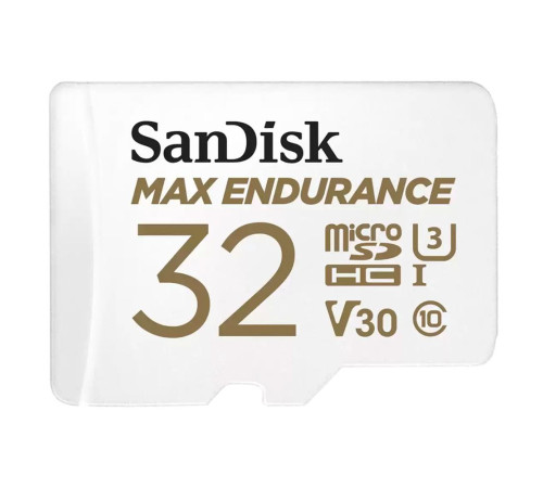 Карта памяти microSDHC 32GB SanDisk MAX ENDURANCE SDSQQVR-032G-GN6IA Class 10 U3 V30, с адаптером