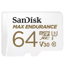 Карта памяти microSDXC 64GB SanDisk MAX ENDURANCE SDSQQVR-064G-GN6IA Class 10 U3 V3, с адаптером
