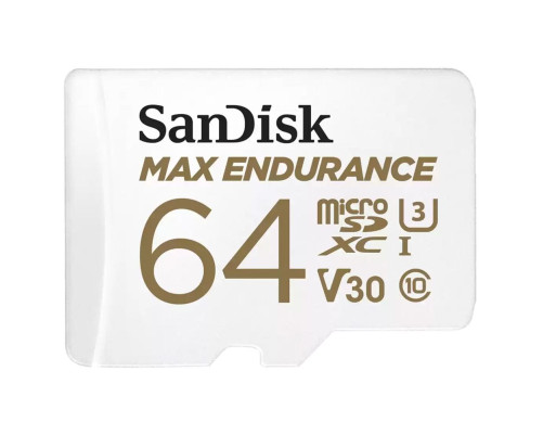 Карта памяти microSDXC 64GB SanDisk MAX ENDURANCE SDSQQVR-064G-GN6IA Class 10 U3 V3, с адаптером Карта памяти microSDXC 64GB SanDisk MAX ENDURANCE SDSQQVR-064G-GN6IA Class 10 U3 V3, с адаптером