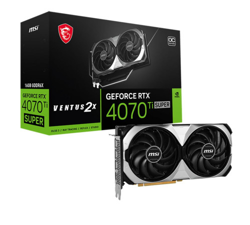 Видеокарта MSI RTX4070Ti SUPER VENTUS 2X OC 16GB, GDDR6X/256-bit