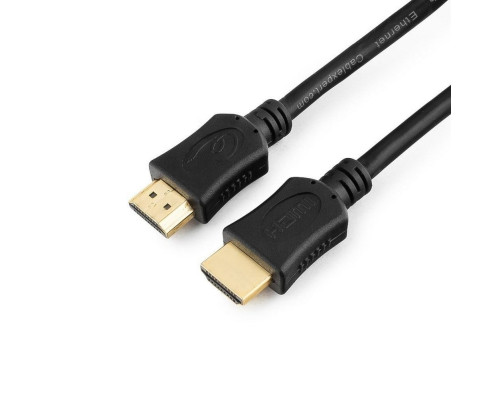 Кабель HDMI Cablexpert CC-HDMI4L-1.5M, 1.5 м, v2.0, 19M/19M, серия Light, черный, позол. разъемы, экран Кабель HDMI Cablexpert CC-HDMI4L-1.5M, 1.5 м, v2.0, 19M/19M, серия Light, черный, позол. разъемы, экран