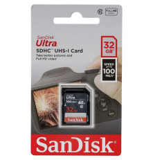 Карта памяти SDHC 32GB SanDisk Ultra SDSDUNR-032G-GN3IN Class 10 UHS-I