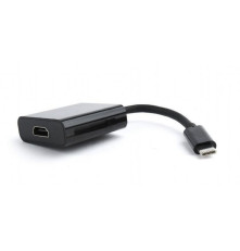 Переходник Cablexpert USB Type-C/HDMI, черный, 0.15 м