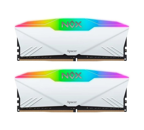 Модуль оперативной памяти Apacer 32GB NOX RGB WHITE AURA2 DDR4 3200Mhz DIMM w/HS RP-K2 Kit (2x16GB), 1.35V, 1024x8