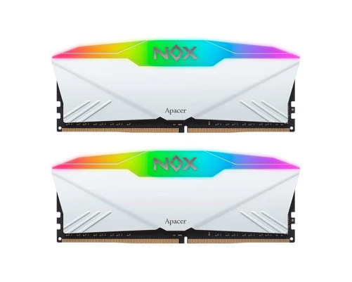 Модуль оперативной памяти Apacer 32GB DDR4 3200 DIMM NOX RGB WHITE AURA2 w/HS RP-K2 Kit (2x16GB), 1.35V, 1024x8 Модуль оперативной памяти Apacer 32GB DDR4 3200 DIMM NOX RGB WHITE AURA2 w/HS RP-K2 Kit (2x16GB), 1.35V, 1024x8