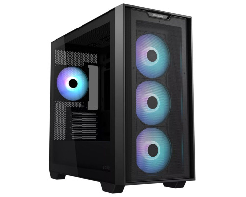 Корпус ASUS A21 PLUS TG ARGB BLACK-SI ARGB FANS/BLK/EPS