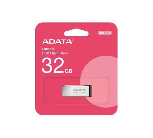 USB накопитель 32GB ADATA UR350 USB 3.2 Gen1, серебристый