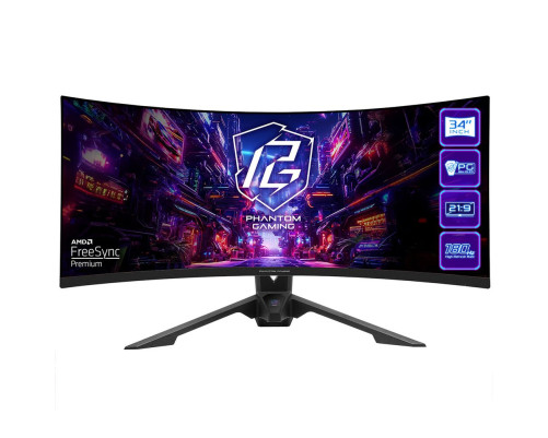 Монитор ASRock Phantom Gaming PG34QRT3A (34")