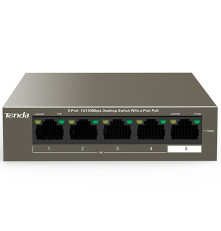 Коммутатор Tenda TEF1105P-4-38W, черный
