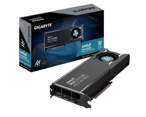 Видеокарта Gigabyte PRO W7800 AI TOP 32GB, GDDR6/256-bit Видеокарта Gigabyte PRO W7800 AI TOP 32GB, GDDR6/256-bit