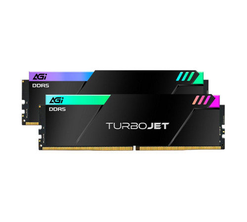 Модуль оперативной памяти AGI 32GB AGI6JPC16UD858 DR5 6800MHz UDIMM RGB CL34, kit 16gb*2, HEATSINK- Turbojet+RGB lightbar
