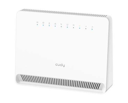Модем CUDY N300 Wi-Fi 4G LTE-Cat4 VoLTE Router, build-in 4G LTE modem,  4 10/100M RJ45 Ports, 1 RJ11 Port, VoLTE, Nano SIM Slot, 300Mbps at 2.4GHz, Internal antennas, PPTP/L2TP/OpenVPN/WireGuard VPN, DNS over Cloudflare/Google/Quad9, DDNS, SMS, Band locki