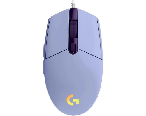 Мышь проводная игровая Logitech G102 Lightsync, сиреневый