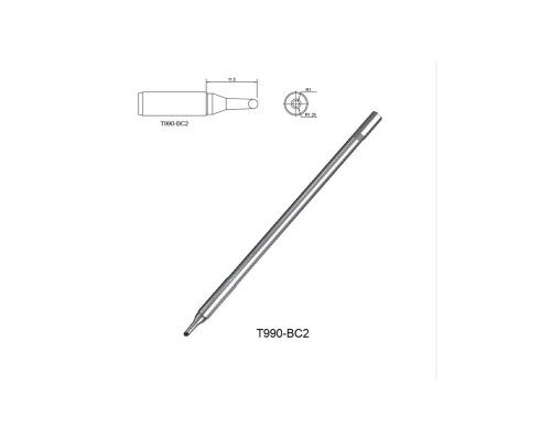 Жало со встроенным нагревателем , T990-BC2 Жало со встроенным нагревателем , T990-BC2
