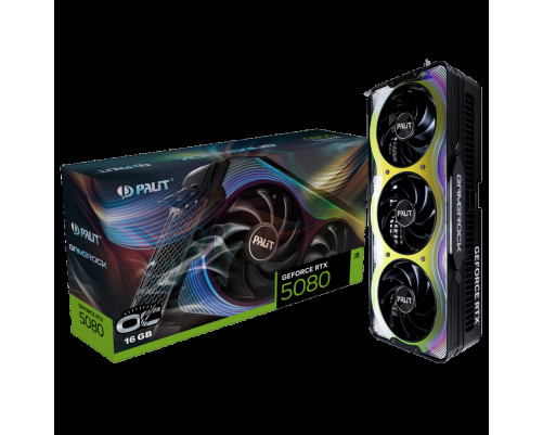 Видеокарта Palit RTX5080 GAMEROCK OC 16GB, GDDR7/256-bit Видеокарта Palit RTX5080 GAMEROCK OC 16GB, GDDR7/256-bit