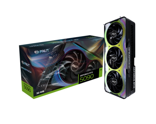 Видеокарта Palit RTX5090 GAMEROCK 32GB, GDDR7/512-bit Видеокарта Palit RTX5090 GAMEROCK 32GB, GDDR7/512-bit
