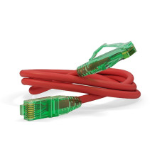 Патч-корд Hyperline U/UTP, Cat.6a, 10G, LSZH, 0.5 м, красный