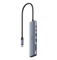 USB-концентратор CUDY UH407, 7-IN-1 USB-C Hub with 4K HDMI 7-IN-1 USB