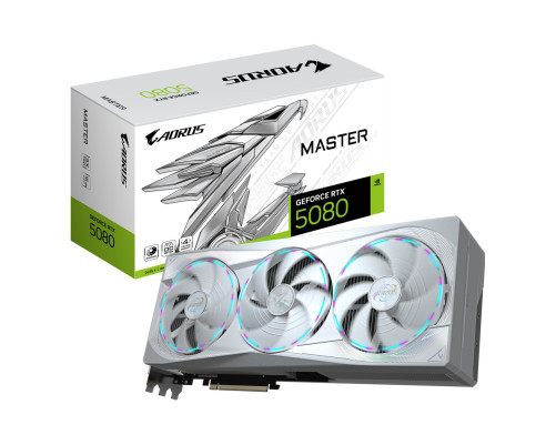 Видеокарта Gigabyte RTX5080 MASTER ICE 16GB, GDDR7/256-bit Видеокарта Gigabyte RTX5080 MASTER ICE 16GB, GDDR7/256-bit