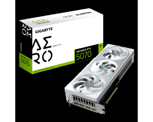 Видеокарта Gigabyte RTX5070 AERO OC 12GB, GDDR7/192-bit Видеокарта Gigabyte RTX5070 AERO OC 12GB, GDDR7/192-bit