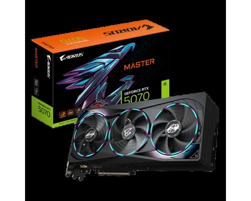 Видеокарта Gigabyte RTX5070 MASTER 12GB, GDDR7/192-bit Видеокарта Gigabyte RTX5070 MASTER 12GB, GDDR7/192-bit