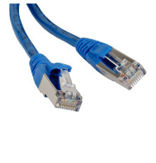 Патч-корд Hyperline F/UTP, экранированный, Cat.5е, LSZH, 1.5 м, синий