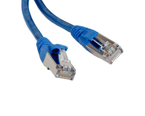 Патч-корд Hyperline F/UTP, экранированный, Cat.5е, LSZH, 1.5 м, синий