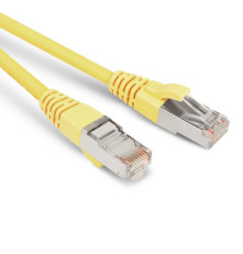 Патч-корд Hyperline F/UTP, экранированный, Cat.5e, LSZH, 2 м, желтый