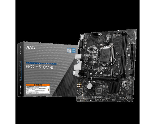 Материнская плата MSI PRO H510M-B II (LGA1200) Материнская плата MSI PRO H510M-B II (LGA1200)
