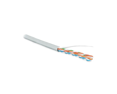 Кабель витая пара Hyperline U/UTP, неэкранированный, cat.5e, 4 pair, 24 AWG, LSZH, 100 м, серый Кабель витая пара Hyperline U/UTP, неэкранированный, cat.5e, 4 pair, 24 AWG, LSZH, 100 м, серый