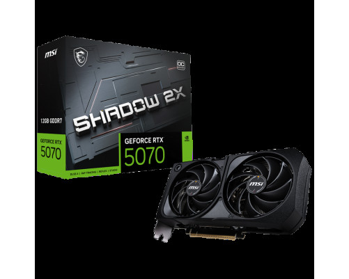 Видеокарта MSI RTX5070 SHADOW 2X OC 12GB, GDDR7/192-bit Видеокарта MSI RTX5070 SHADOW 2X OC 12GB, GDDR7/192-bit