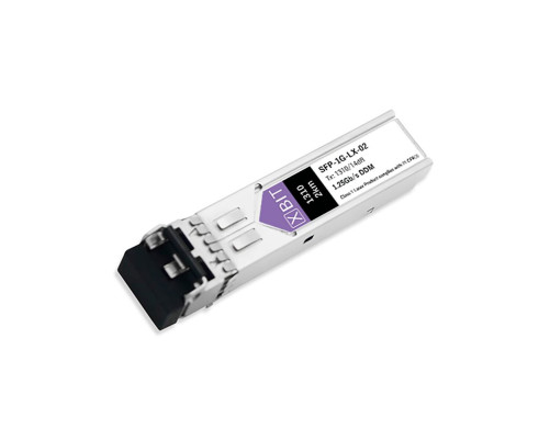 Трансивер XBIT SFP-1G-LX-02, SFP, 1.25Gb/s, 2km, 8dB, 1310nm, SMF, 2LC, DDM