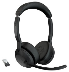Гарнитура беспроводная Jabra Evolve2 55, Link380a MS Stereo, черный