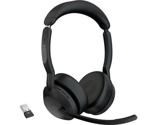 Гарнитура беспроводная Jabra Evolve2 55, Link380a MS Stereo, черный Гарнитура беспроводная Jabra Evolve2 55, Link380a MS Stereo, черный